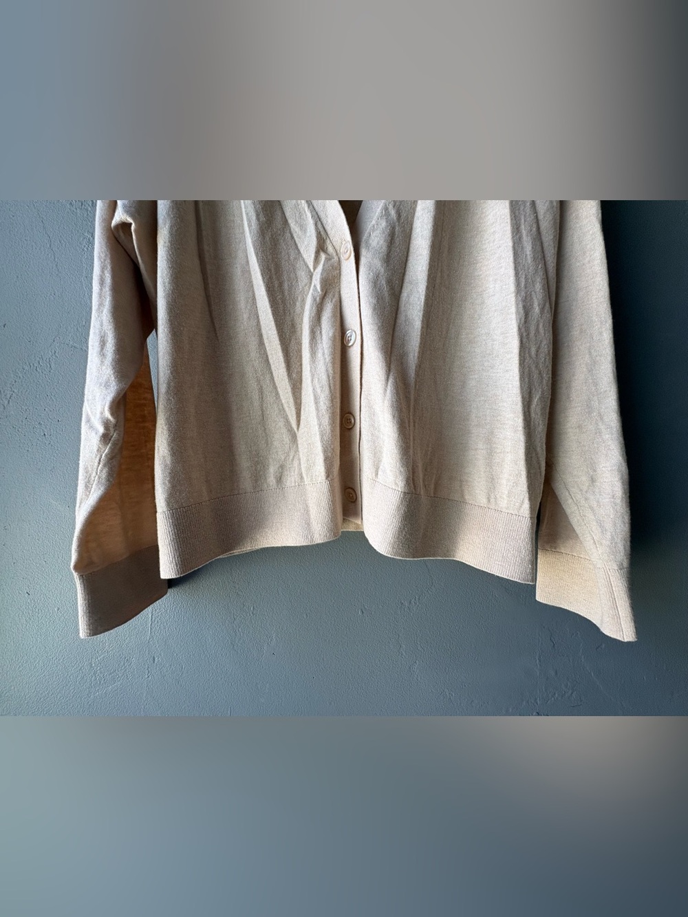 Quince Cream Cardigan ~ Size XL - Picture 3 of 12